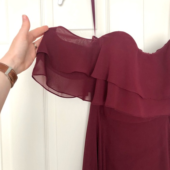 Kennedy Blue Allison bridesmaid dress, color Bordeaux, size 6 - Picture 5 of 14